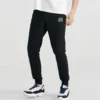 Sportliche, taillierte Strickhose mit Logo-Print „Schwarz Navy Grau“