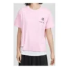 SS20 Crossover-Strick-Kurzarm-Shirt in Rosa