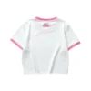 T-Shirt mit Aufdruck „Weiß Rosa Blau“