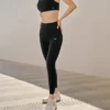 Trainingsleggings mit Logo-Print „Schwarz“