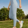 Trainingsleggings mit Logo-Print „Teal“