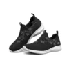 Ultra-flexibler, atmungsaktiver, minimalistischer Low-Top-Schuh im Athleisure-Stil, schwarz