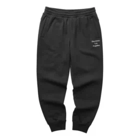 Warme, taillierte Sporthose mit Fleecefutter und Schriftzug „Black Grey“