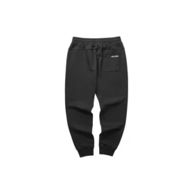 Warme, taillierte Sporthose mit Fleecefutter und Schriftzug „Black Grey“