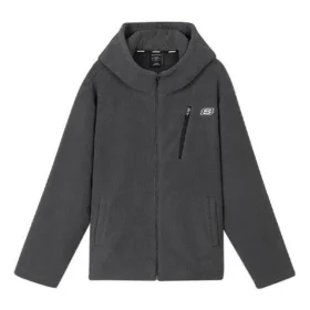 Weit geschnittene, warme Fleecejacke „Schwarz, Hellbraun, Weiß, Lila“