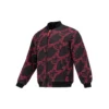 Wendbare, wattierte Jacke mit Buchstabenstickerei „Black Red“