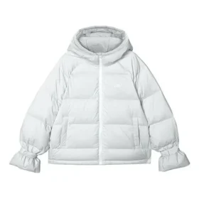 WMNS) Skechers Daunenjacke mit Reißverschluss und Kapuze, langärmelig „Weiß“