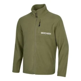 Zip-Jacke mit Buchstaben-Markenlogo-Print „Olivgrün Schwarz Blau“