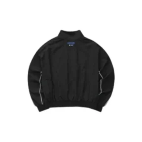 Zip-Jacke mit Logo-Buchstaben-Herz-Print „Schwarz“